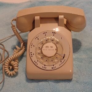 Vintage Cream Rotary Phone Vintage Telephone
